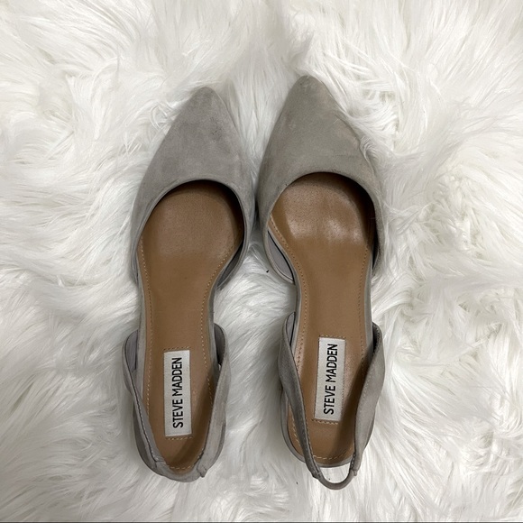 Steve Madden Gray Suede Slingbacks - Picture 2 of 4